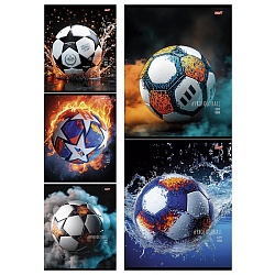 тетрадь  48л кл. "футбольные мячи-13" обложка цветная мелованная