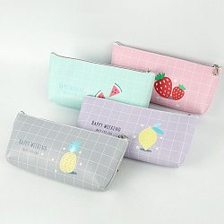 пенал мягкий тубус "фрукты" кожзам, ассорти