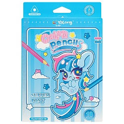 карандаши 18цв трёхгранный корпус "забавные пони"
