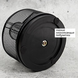 органайзер настольный металлический 5 отделений черный