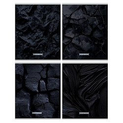 тетрадь  96л кл. "чёрные текстуры-1" обложка цветная мелованная