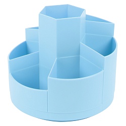 органайзер настольный пластиковый 7 отделений голубой