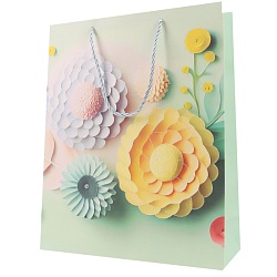 пакет подарочный 26*32*10см  "цветы"