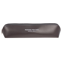 пенал на молнии кожзам (коричневый)