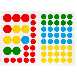 книга-активити 50 многоразовых кружочков.подбери по размеру.больше-меньше