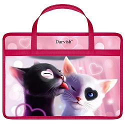 папка детская с ручками "влюблённый кот"