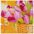 Алмазная  живопись "Darvish" 30*30см  Розовые тюльпаны