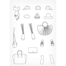 альбом для рисования 24л. на гребне sketchbook,fashion book №1