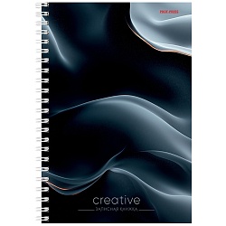 книжка записная  а5 120л "абстрактные волны-2" на гребне