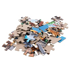 пазл   54 детали    зверята в зоопарке