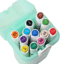 маркеры для скетчинга ароматизированные (двусторонние) (набор 12 цв)