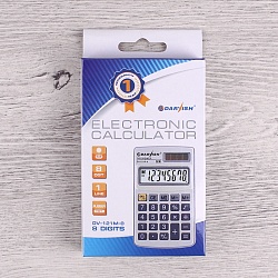 калькулятор  карманный  8 pазр.  "darvish" двойное питание 102*61*8мм