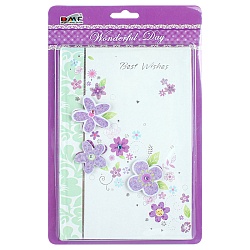 Блокнот 19*13см 60л в линейку "3D Цветы со стразами" европодвес