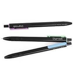 ручка автоматическая шариковая синяя scoop корпус черный с цветным держателем