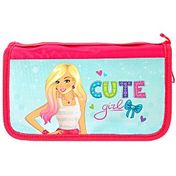 пенал 3отдел. 190*105мм  печать на фольге blondy girl