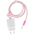 Защита для провода зарядного устройства "Розовая лапка"