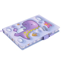 Блокнот А6  80л обложка "Дино" с рисунком 3D эффект