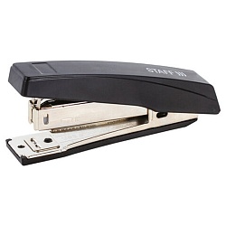 степлер  №10 "staff" до 10 л с антистеплером чёрный