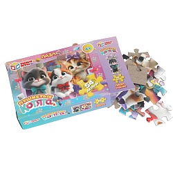 пазл   54 детали    пушистые котята