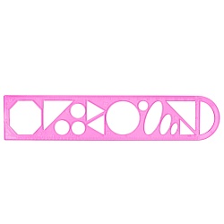 линейка-трафарет 20см