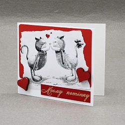 мини-открытка ручной работы