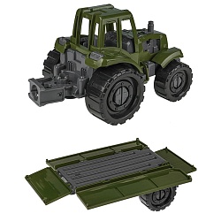 трактор "иван" с бортовым прицепом военный