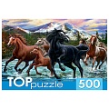 Пазлы  500 элементов Табун лошадей в горах
