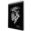 Скетчпад А4 20л Аисты евроспираль облож. чёрный мелов. картон бумага 200г/м2 перфорац