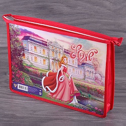 папка для тетрадей  а4 на молнии lovely princess