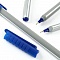 ручка шар. синяя "darvish" на масляной основе трехгранный серый корпус