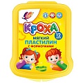 Пластилин 12цв. мягкий "Кроха" 180г  в контейнере со стеком+ формочки  Луч