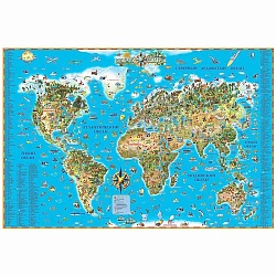 карта мира для детей (в пластик. тубусе)