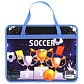 Папка детская с ручками А4 пласт. с рисунком на молнии  Футбольная лига