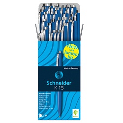 ручка автоматическая шар. синяя  schneider  к15  корпус синий