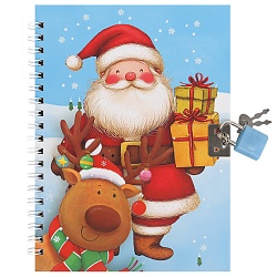 Блокнот 13*18 см 48л на спирали с замком Новый год