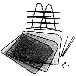 лоток горизонтальный металлический 3 секции черный