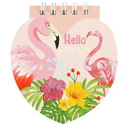 Блокнот A7  40л "Flamingo" на спирали