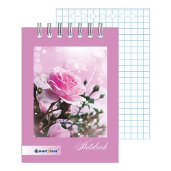 Блокнот  7*10см  60л  "Цветы" на гребне