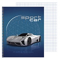 Тетрадь  80л кл. на гребне "Sport car" обложка мел. картон