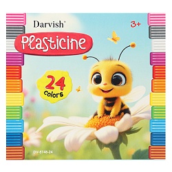 пластилин 24цв "darvish" 480г со стеком