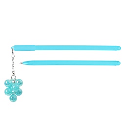 ручка шар. синяя  с брелоком