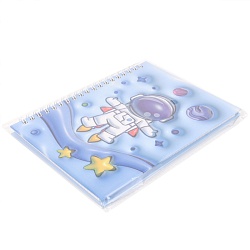 Блокнот 13*18см 48л на спирали в клетку "Космонавт"