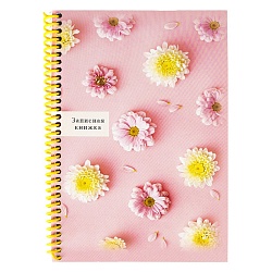 книжка записная  а5  80л "нежные бутоны" на спирали обл. мел. картон
