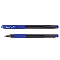 ручка гелевая синяя "darvish" корпус прозрачный матовый с резиновым держателем