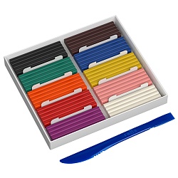 пластилин 10 цв. "юный художник" 140гр со стеком гамма