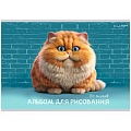 Альбом для рисования 30л. "Осторожно, кот!" на скрепке бум. 110г/м2