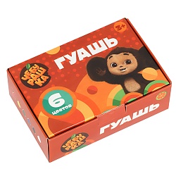 гуашь  6цв. мульти-пульти "чебурашка" 17,5мл  картонная упаковка 