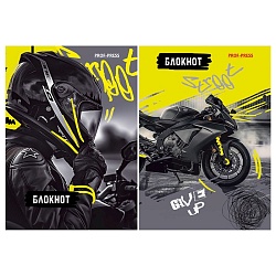Блокнот А7  48л "Мотоспорт и граффити-1" на склейке