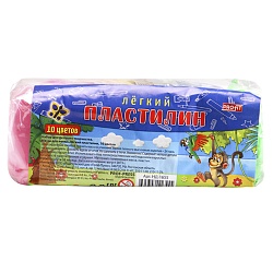 масса для лепки. лёгкий пластилин  10 цветов