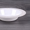 тарелки пластиковые 19*4 см в наборе 12шт. круглые глубокие белые с золотистым узором по кайме
